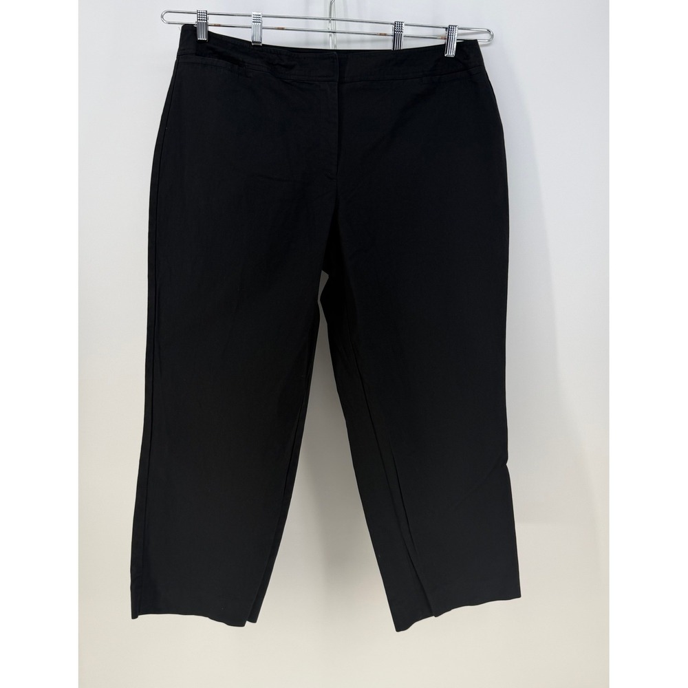 Woman Within Pants Womens 22W Petite Black Stretch Straight Leg Office Workwear